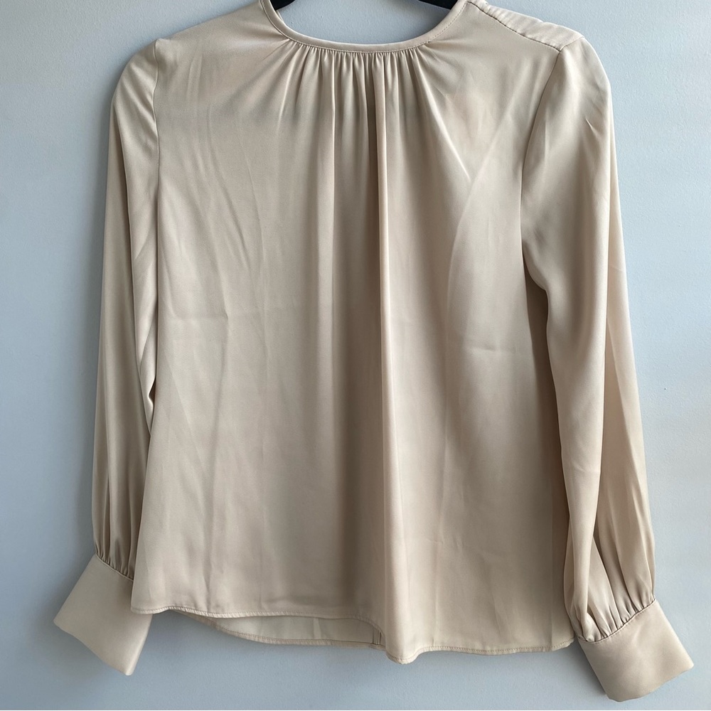 H&M Cream Long Sleeve Blouse